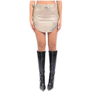 Diesel, Dames, Rokken, Beige, Maat: W30 Denim,