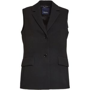 Max Mara, Dames, Jassen, Zwart, Maat: XS Leer,