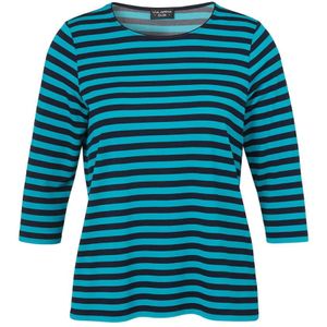 Via Appia Due, Dames, Tops, Blauw, Maat: 2XL