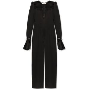Saint Laurent, Dames, Jumpsuits & Playsuits, Zwart, Maat: M Zijde,