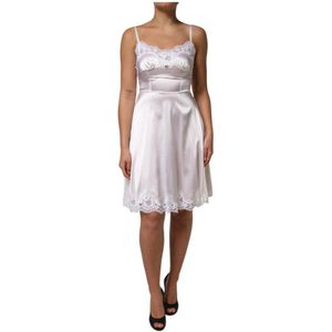 Dolce & Gabbana, Dames, Jurken, Wit, Maat: 2XS Zijde,