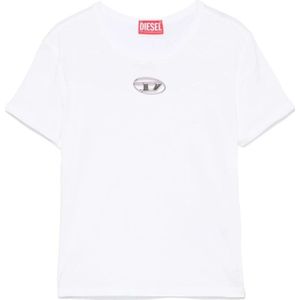 Diesel, Dames, Tops, Wit, Maat: S Katoen,