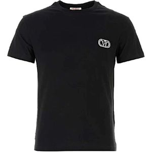 Valentino Garavani, Heren, Tops, Zwart, Maat: L Katoen,