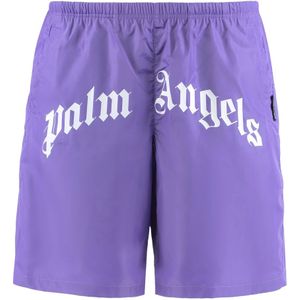 Palm Angels, Heren, Badkleding, Paars, Maat: S Poliester,