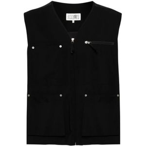 MM6 Maison Margiela, Heren, Jassen, Zwart, Maat: L