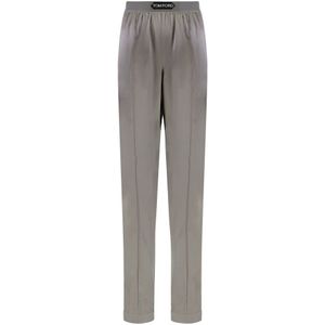 Tom Ford, Dames, Broeken, Grijs, Maat: M Zijde,