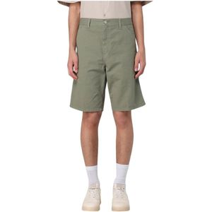 Carhartt Wip, Heren, Korte broeken, Groen, Maat: W30 Katoen,