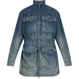Diesel, Dames, Jassen, Blauw, Maat: L Denim,
