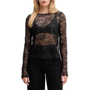 Patrizia Pepe, Dames, Blouses & Shirts, Zwart, Maat: M