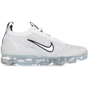 Nike Vapormax 2021 Lage Sneaker Wit/Zwart/Zilver , White , Dames , Maat: 40 EU