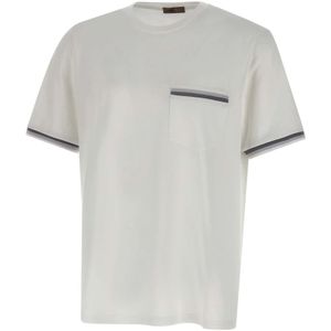 Herno, Heren, Tops, Wit, Maat: S Katoen,