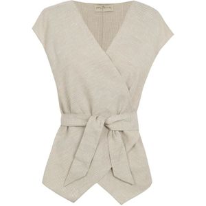 Cortana, Dames, Tops, Bruin, Maat: XS Linnen,