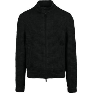 Emporio Armani, Heren, Jassen, Zwart, Maat: L Wol,
