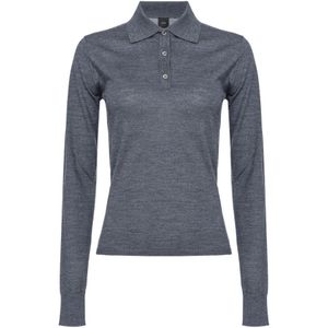 Pinko, Dames, Tops, Grijs, Maat: L Wol,