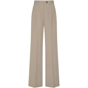 The Row, Dames, Broeken, Beige, Maat: S Wol,