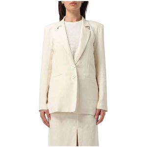 Patrizia Pepe, Dames, Jassen, Beige, Maat: M Linnen,