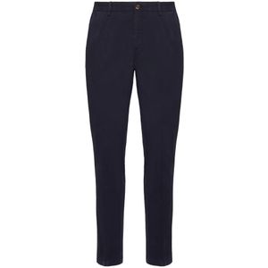 Boggi Milano - Stretch Katoenen Broek - Blauw - Chino