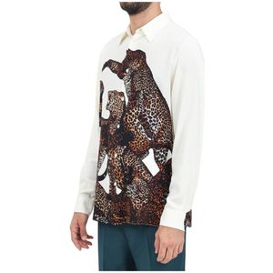 Just Cavalli, Heren, Overhemden, Veelkleurig, Maat: L Viscose,