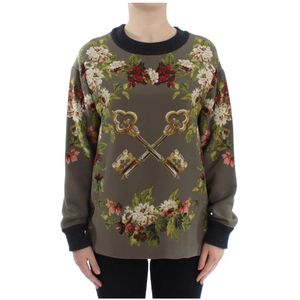 Dolce & Gabbana, Dames, Truien, Groen, Maat: XS Zijde,