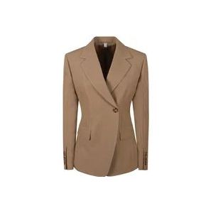 Burberry Blazer Jas , Brown , Dames , Maat: XS