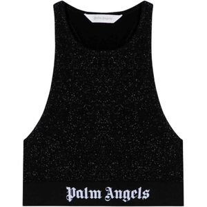 Palm Angels, Dames, Tops, Zwart, Maat: XS