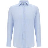 Boggi Milano - B Tech Slim Fit Stretch Nylon Overhemd - Blauw