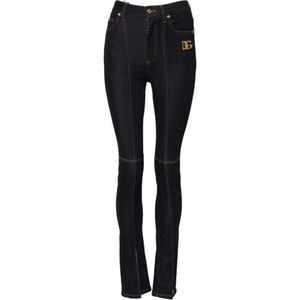 Dolce & Gabbana, Dames, Jeans, Zwart, Maat: 3XS Denim,