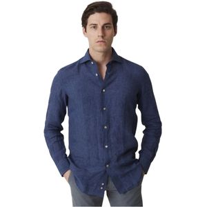 Mazzarelli, Heren, Overhemden, Blauw, Maat: 2XL