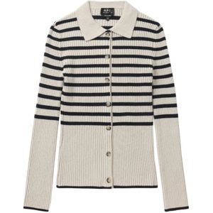 A.p.c., Dames, Truien, Beige, Maat: L Kasjmier,