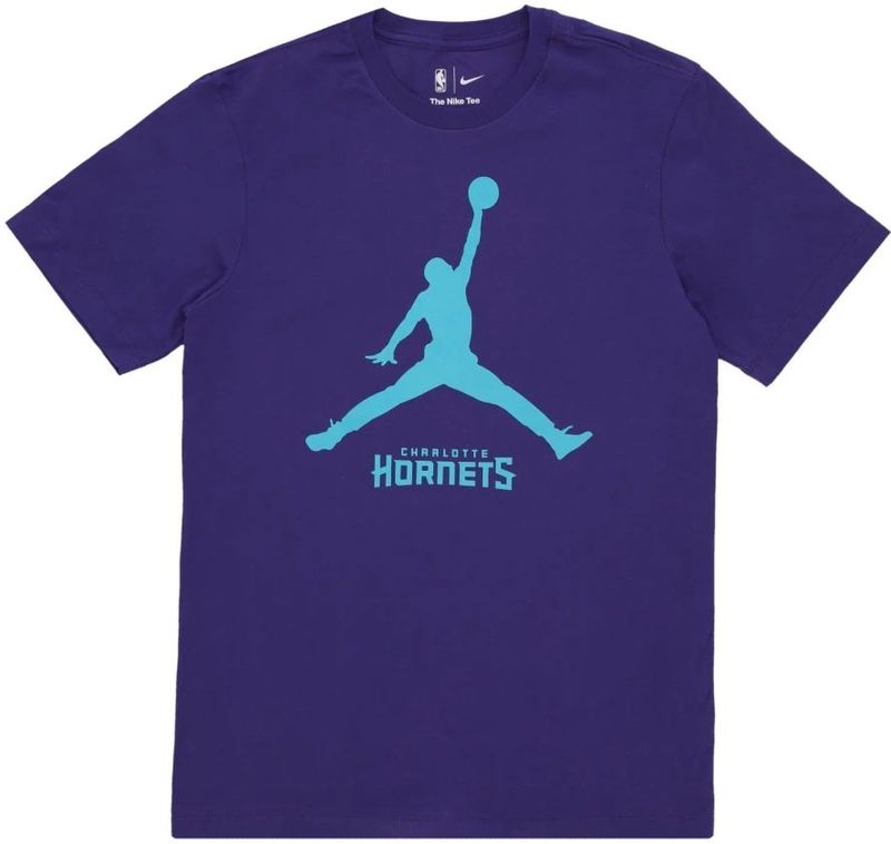 Jordan - Charlotte Hornets Basketball T-shirt - Blauw - Katoen