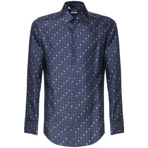 Dolce & Gabbana, Heren, Overhemden, Blauw, Maat: XL Zijde,