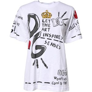 Dolce & Gabbana, Dames, Tops, Wit, Maat: 2XS Kasjmier,