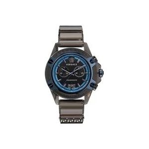 Versace Actieve Siliconen Horloge Zwarte Wijzerplaat , Black , Heren , Maat: ONE Size
