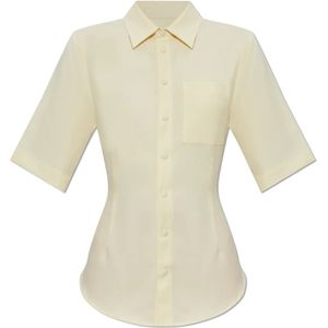 Ami Paris, Dames, Blouses & Shirts, Geel, Maat: 3XS Wol,
