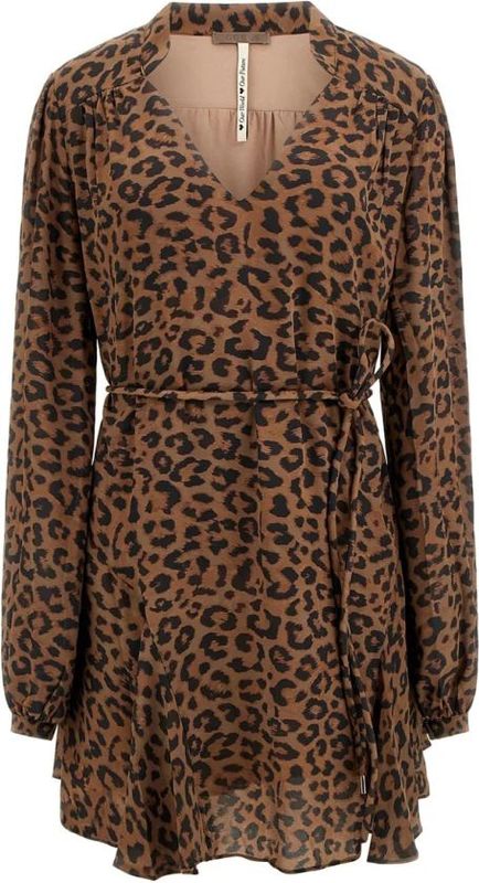 Mini-jurk met strikceintuur, model 'WANDA'