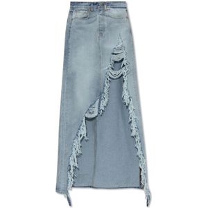 Vetements, Dames, Rokken, Blauw, Maat: M Denim,