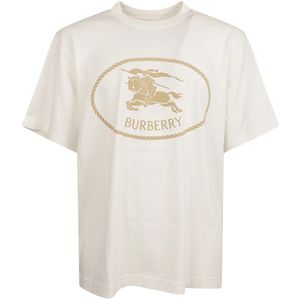 Burberry, Heren, Tops, Wit, Maat: S