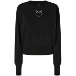 Pinko, Dames, Truien, Zwart, Maat: M Wol,