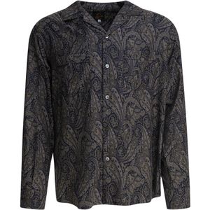 Needles, Heren, Overhemden, Blauw, Maat: S Katoen,