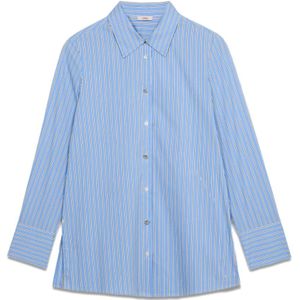 Oltre, Dames, Blouses & Shirts, Blauw, Maat: S Katoen,