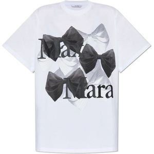 Max Mara, Dames, Tops, Wit, Maat: L Katoen,