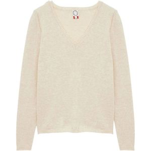 Ines de la Fressange Paris, Dames, Truien, Beige, Maat: XL Linnen,