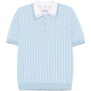 Casablanca, Heren, Tops, Blauw, Maat: L Katoen,