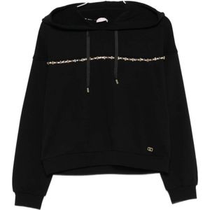 Liu Jo, Dames, Sweatshirts & Hoodies, Zwart, Maat: L