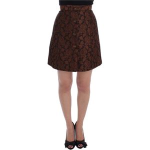 Dolce & Gabbana, Dames, Rokken, Bruin, Maat: XS Katoen,