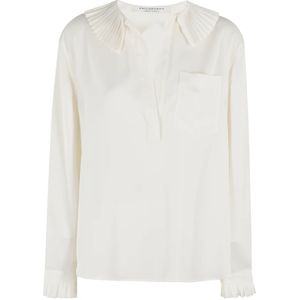 Philosophy di Lorenzo Serafini, Dames, Blouses & Shirts, Wit, Maat: L Katoen,