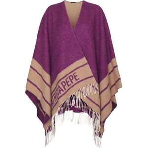 Patrizia Pepe, Dames, Jassen, Paars, Maat: ONE Size Wol,