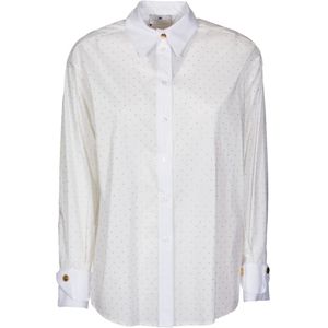 Elisabetta Franchi, Dames, Blouses & Shirts, Wit, Maat: XS