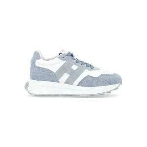 Hogan Denimblauwe Sneakers met Wit Leer , Blue , Dames , Maat: 37 1/2 EU