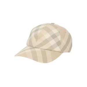 Burberry Beige Check Baseball Hat , Beige , Heren , Maat: XS